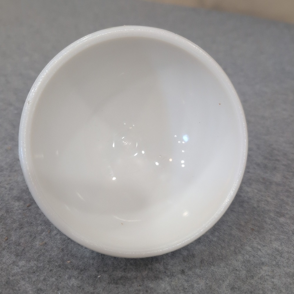 Vintage White Milk Glass Harvest Fruit Embossed Pedestal Candy Dish with Lid - Picture 5 of 8